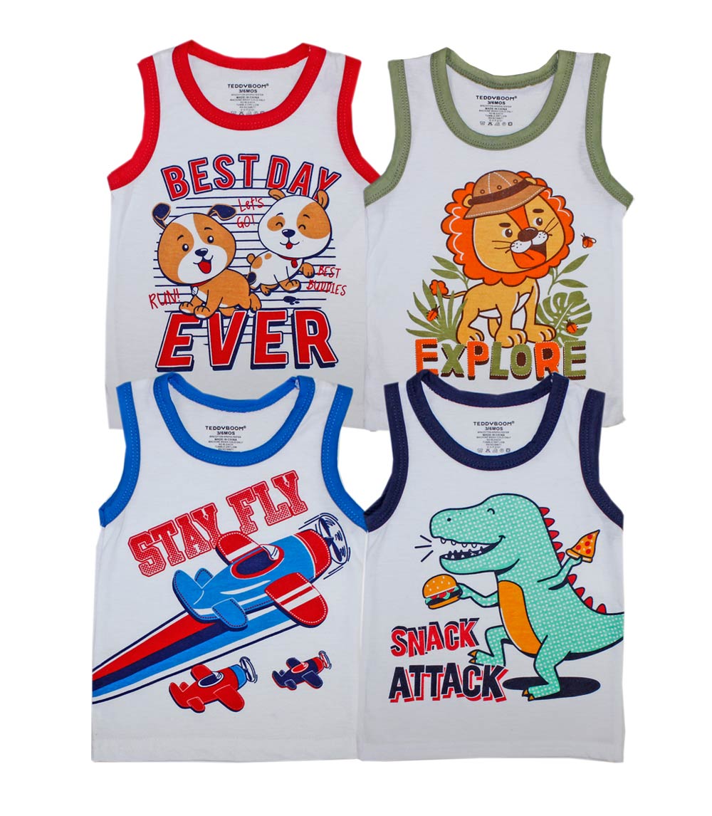 Boys Layette Tops - Size: 12-24 MTHS (4 DZ Minimum) - 0000801