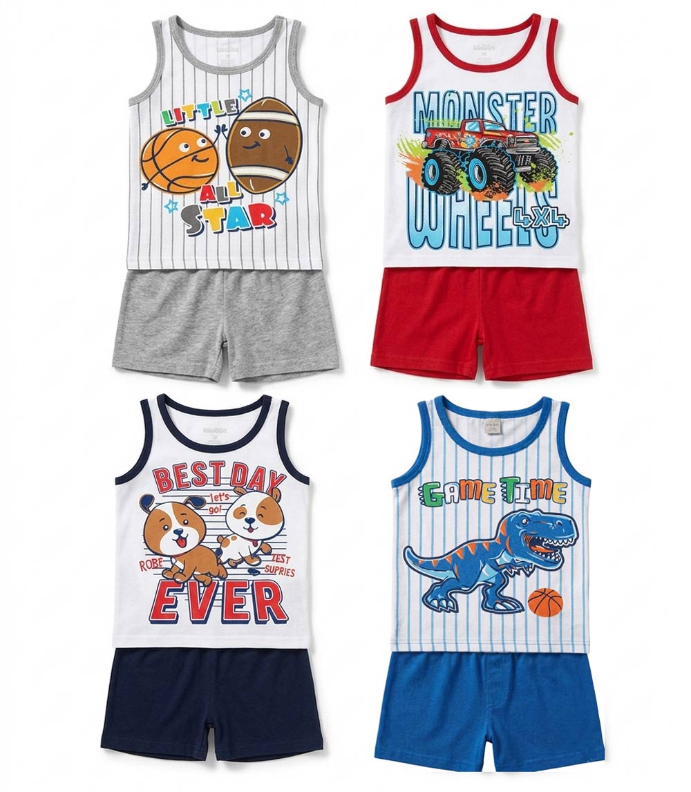 TEDDY BOOM Toddler Layette Tank Sets (4 DZ Minimum) - 0100102