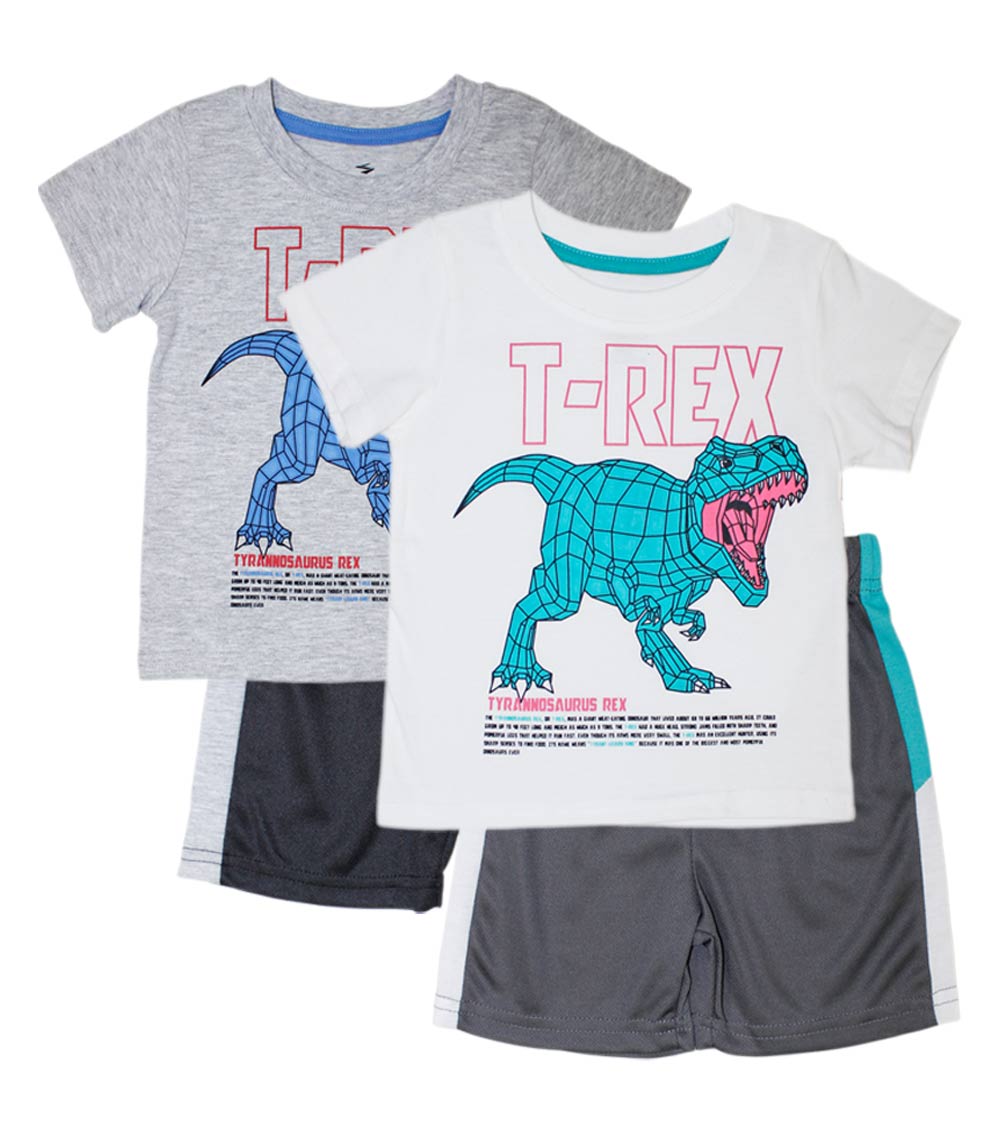 S1OPE Jersey Top T-Rex Screen Athletic Shorts-1369001