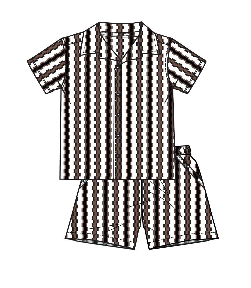 Conjunto corto tejido con cuello abierto para niño S1OPE - 1490702