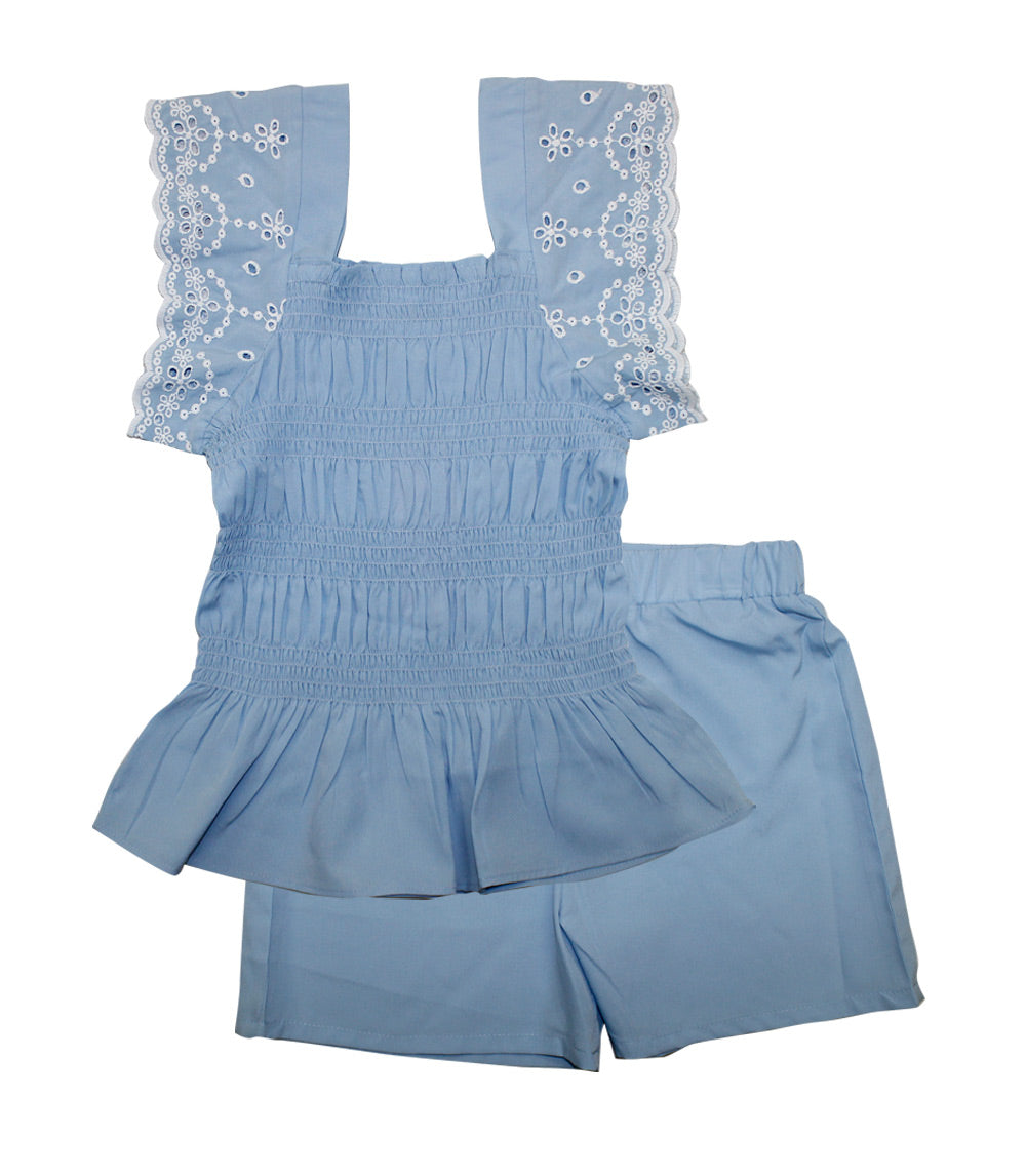 GIRLS PINK Conjunto de blusa y pantalón corto de crepé para niña - 2858667