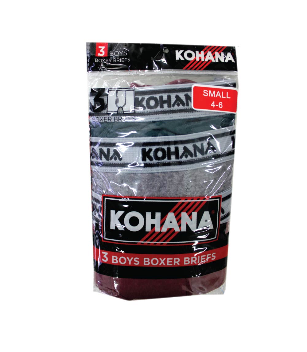 Boy's Knit Boxer Brief - 3pk Asst Colors - 3266