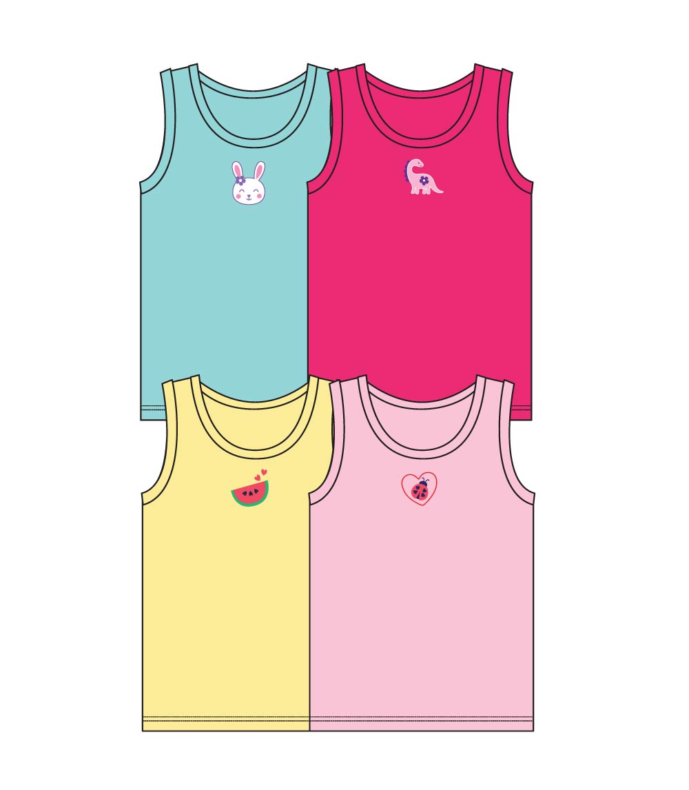 Tops de canastilla para niñas - Talla: 0-12 meses - 05016