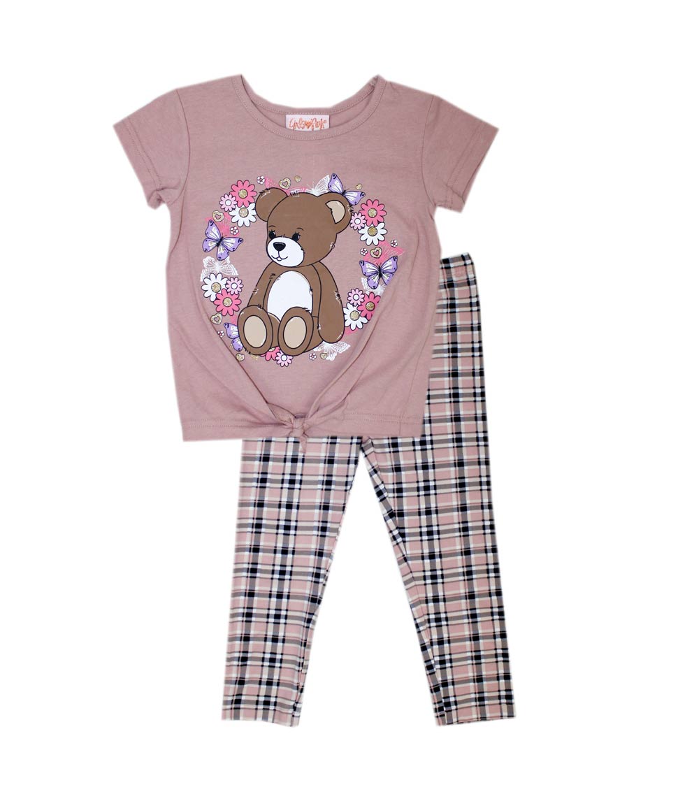 GIRLS PINK blusa y leggings con estampado de osito de peluche para niña - 6335104