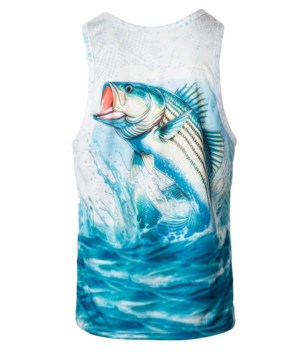 Men Performance Muscle Tank Top Fish Graphic-7567909
