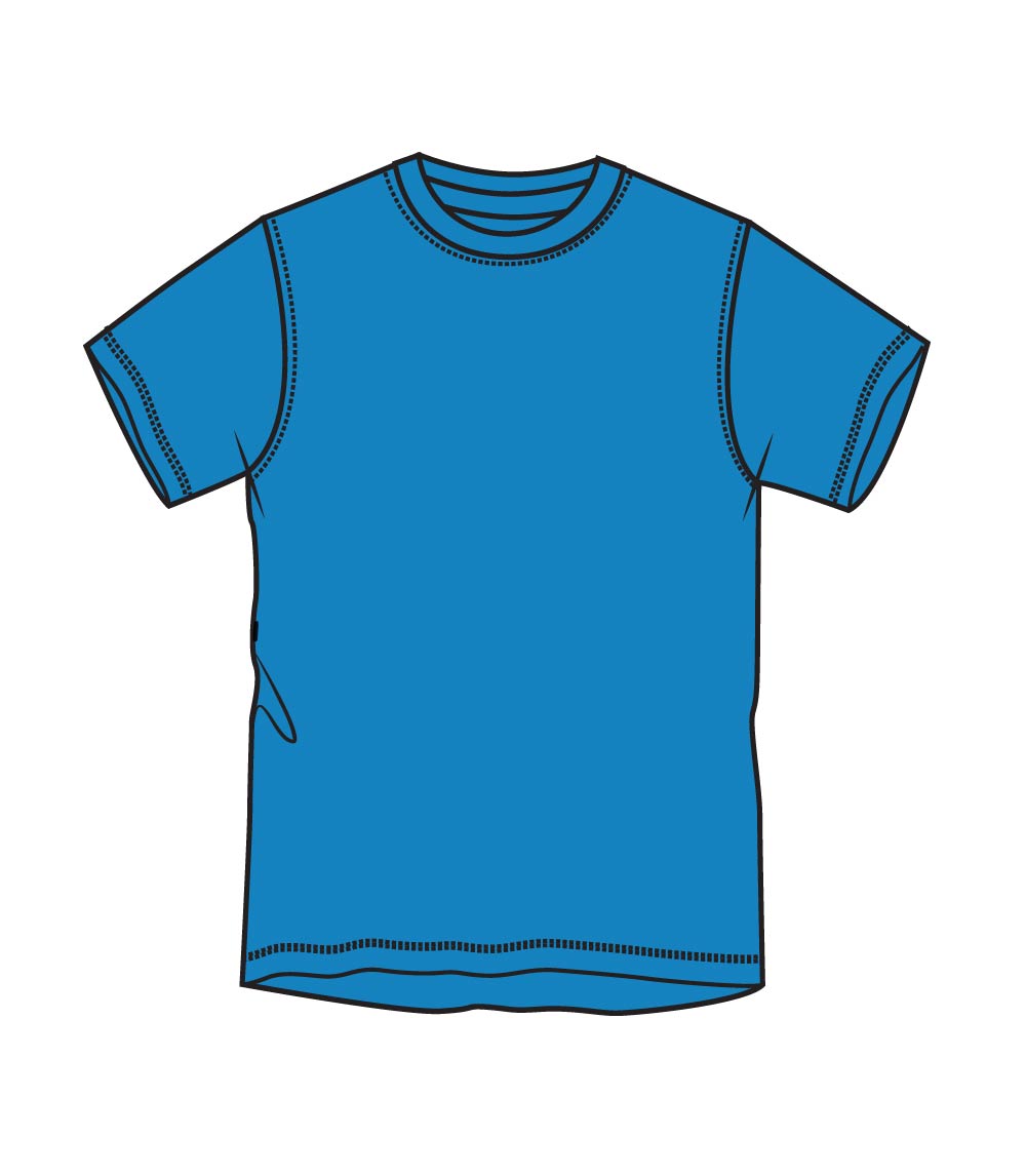 Camiseta de cuello redondo de alto rendimiento color azul marino - 7552109