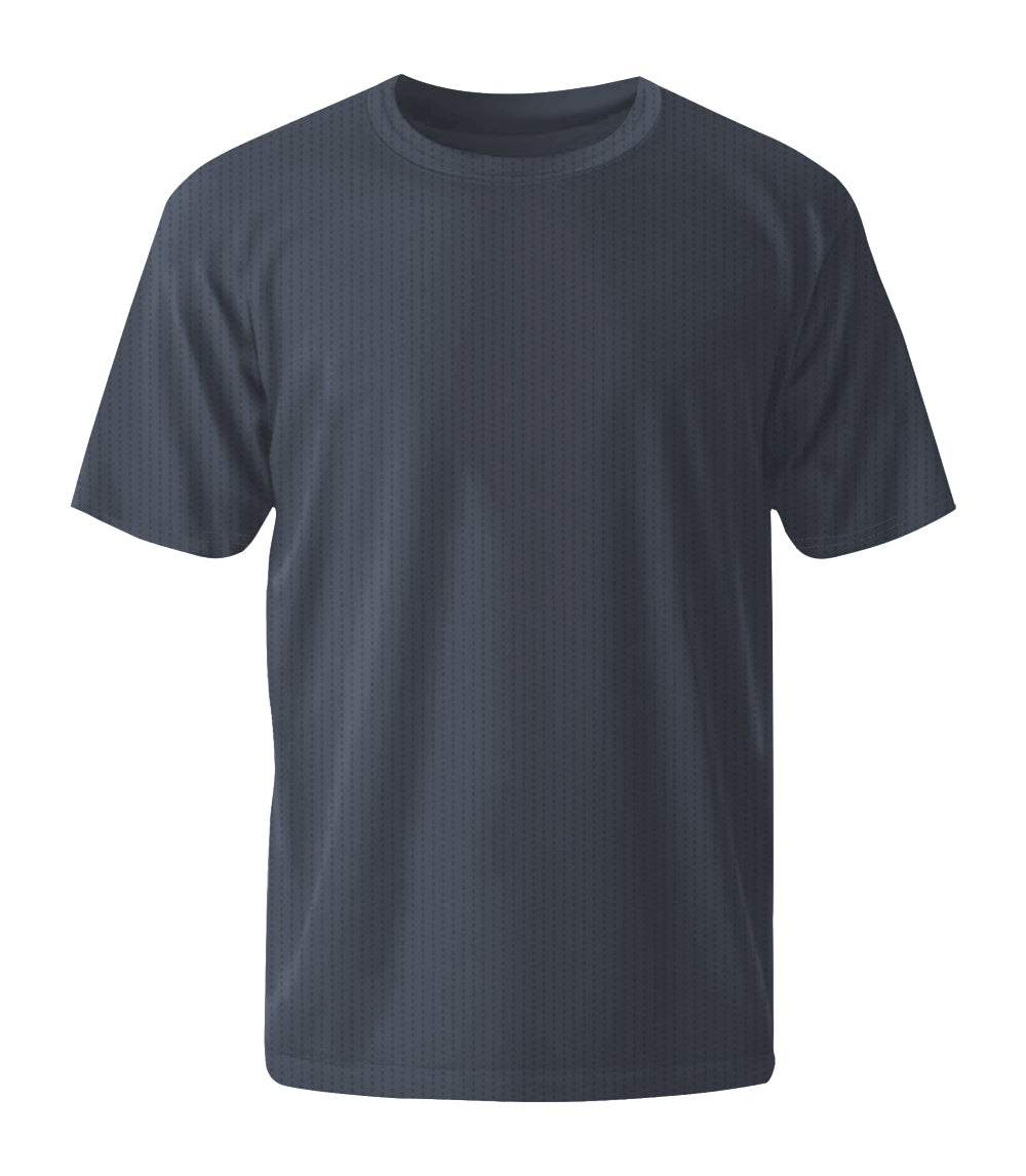 Camiseta de cuello redondo de alto rendimiento de malla cerrada color carbón - 7598209