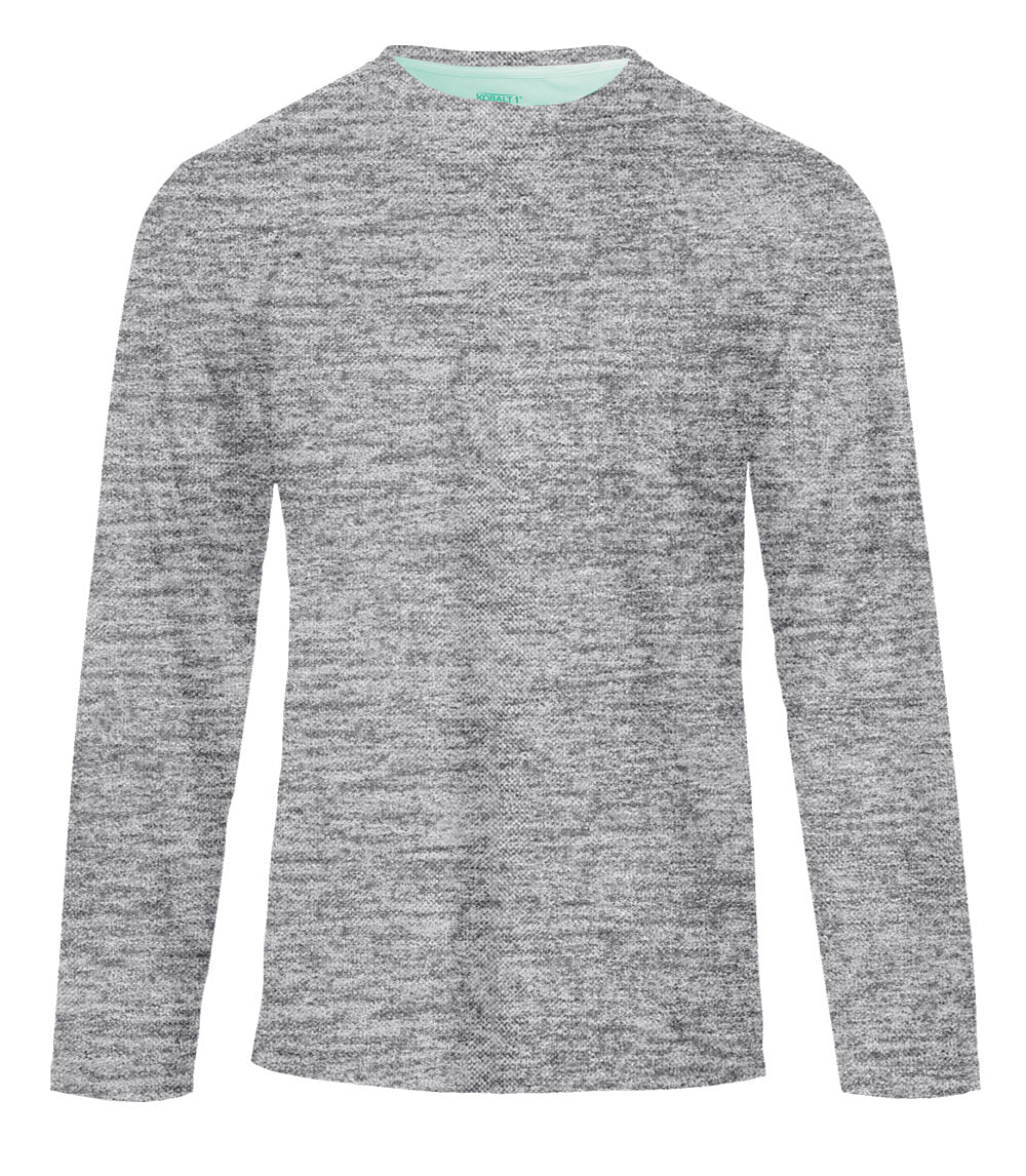 Boys Performance L/S Crew Neck Heather Grey - 7610088