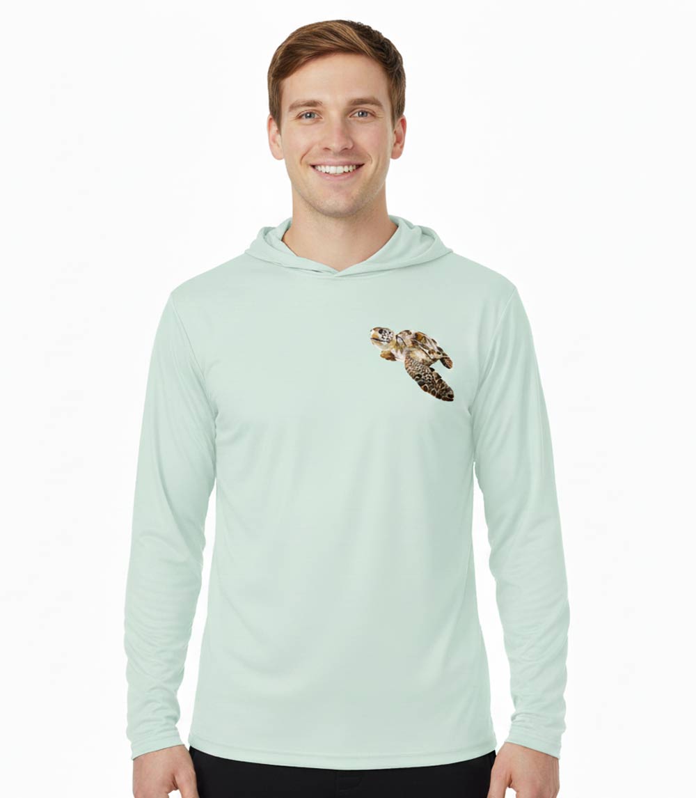 Men Performance Hoodie Top Turtle Graphic-7613709