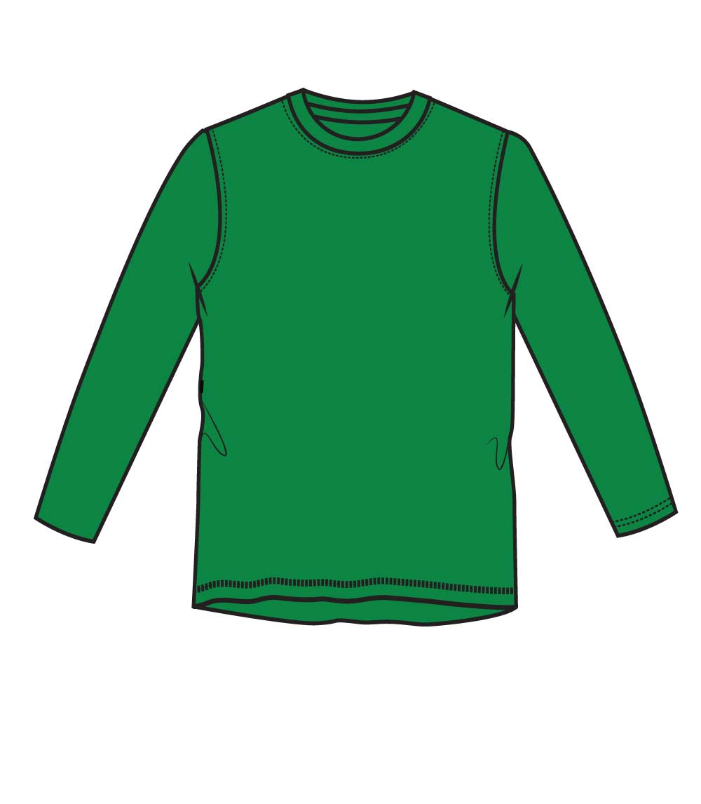 Performance L/S Crew Neck Kelly Green - 7624809