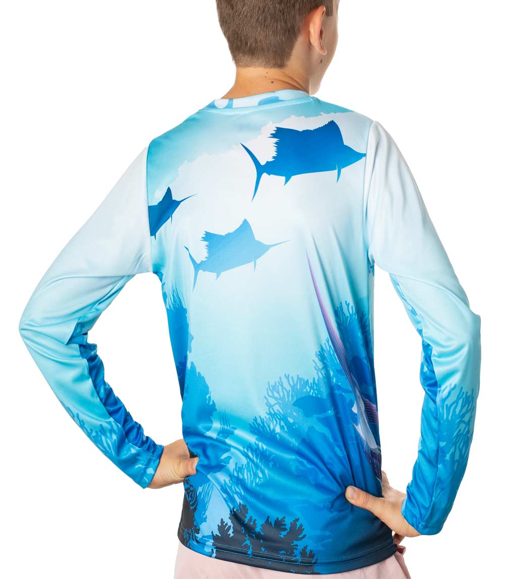 Boys Performance Top Marlin Fish Graphic-7631504
