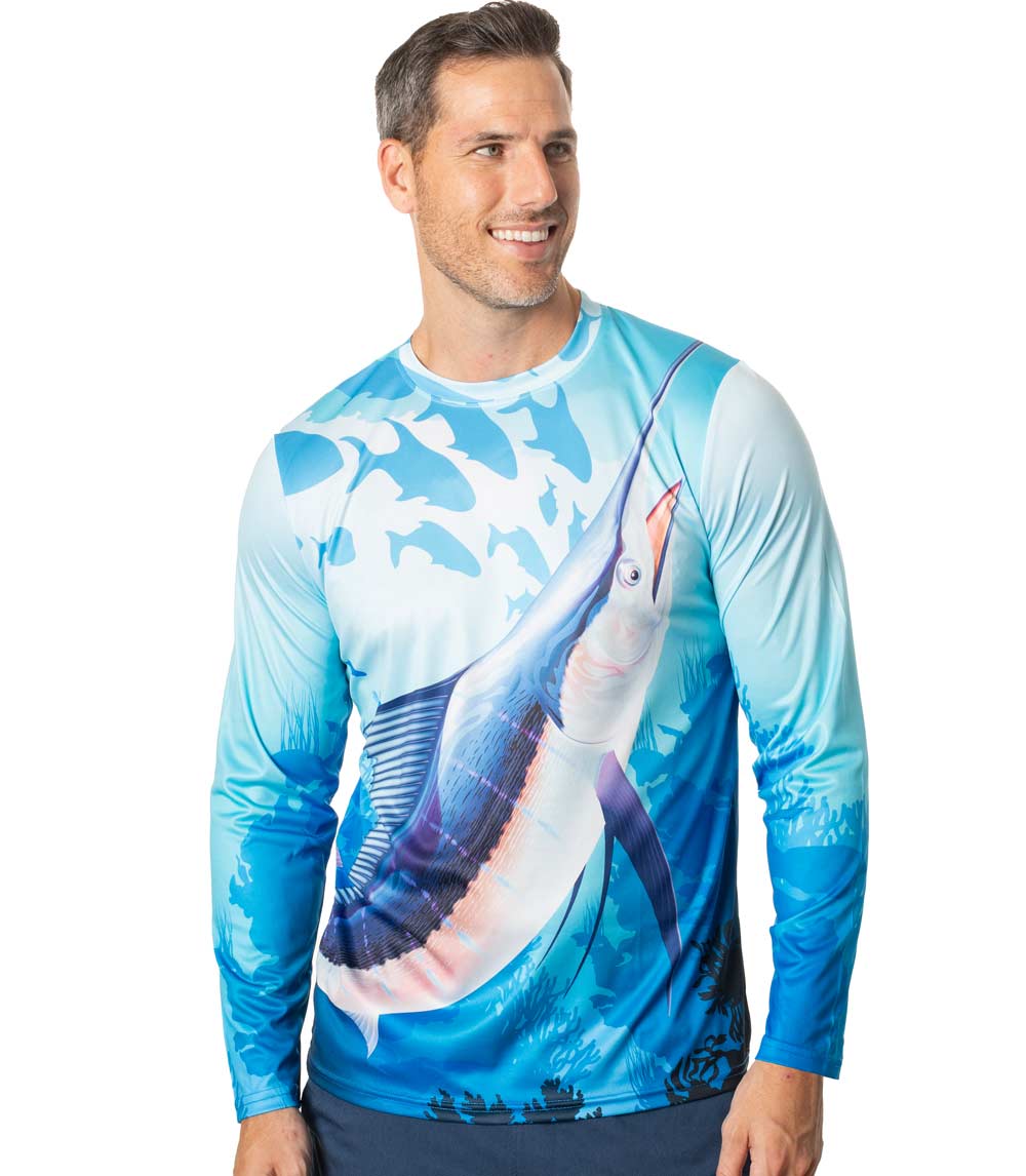 Men Performance L/S Fish Graphic-7631592 2XL