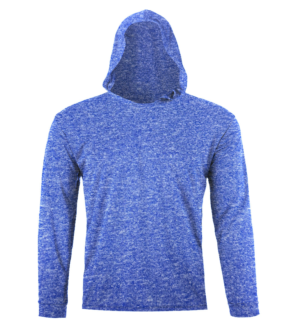 Performance Long Sleeve with Hoodie - Heather Royal - 7638509