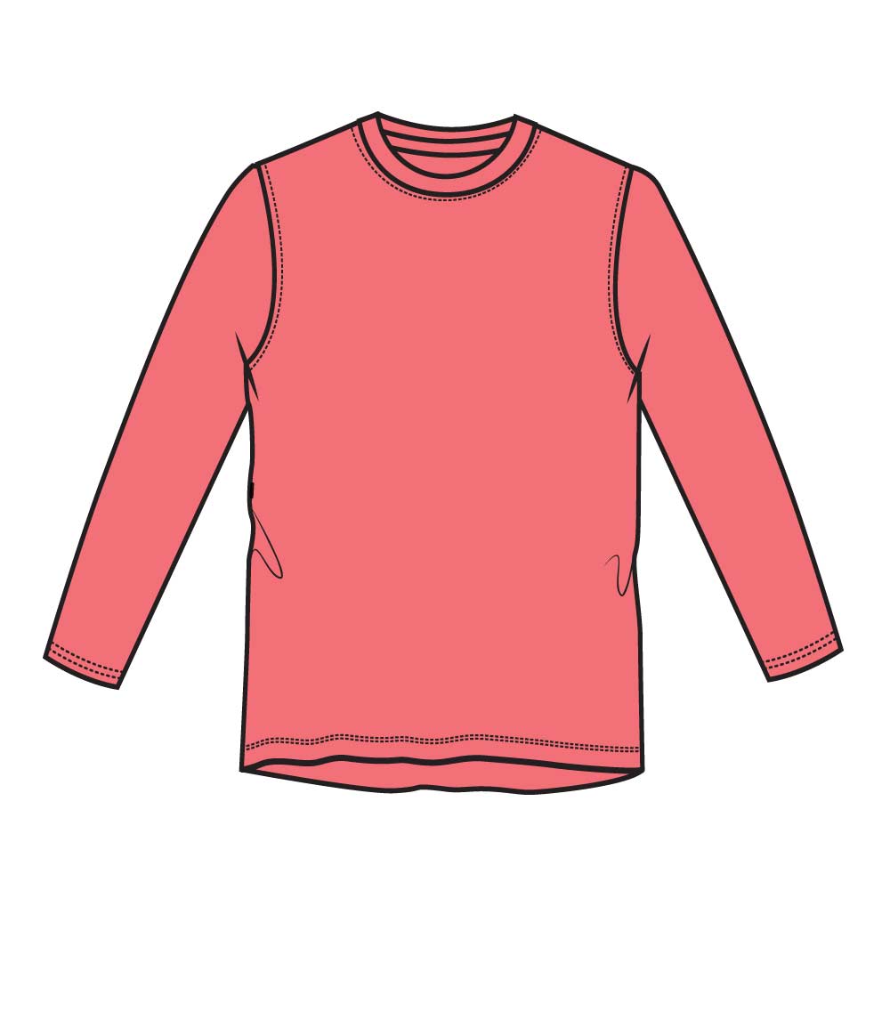 Performance L/S Crew Neck Heather Coral - 7641709