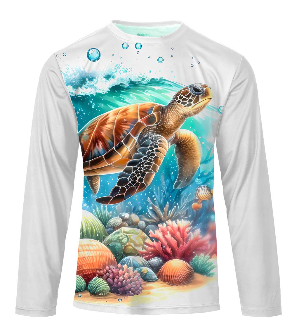 Men Performance Top Turtle Coral Reef Graphic-7644409