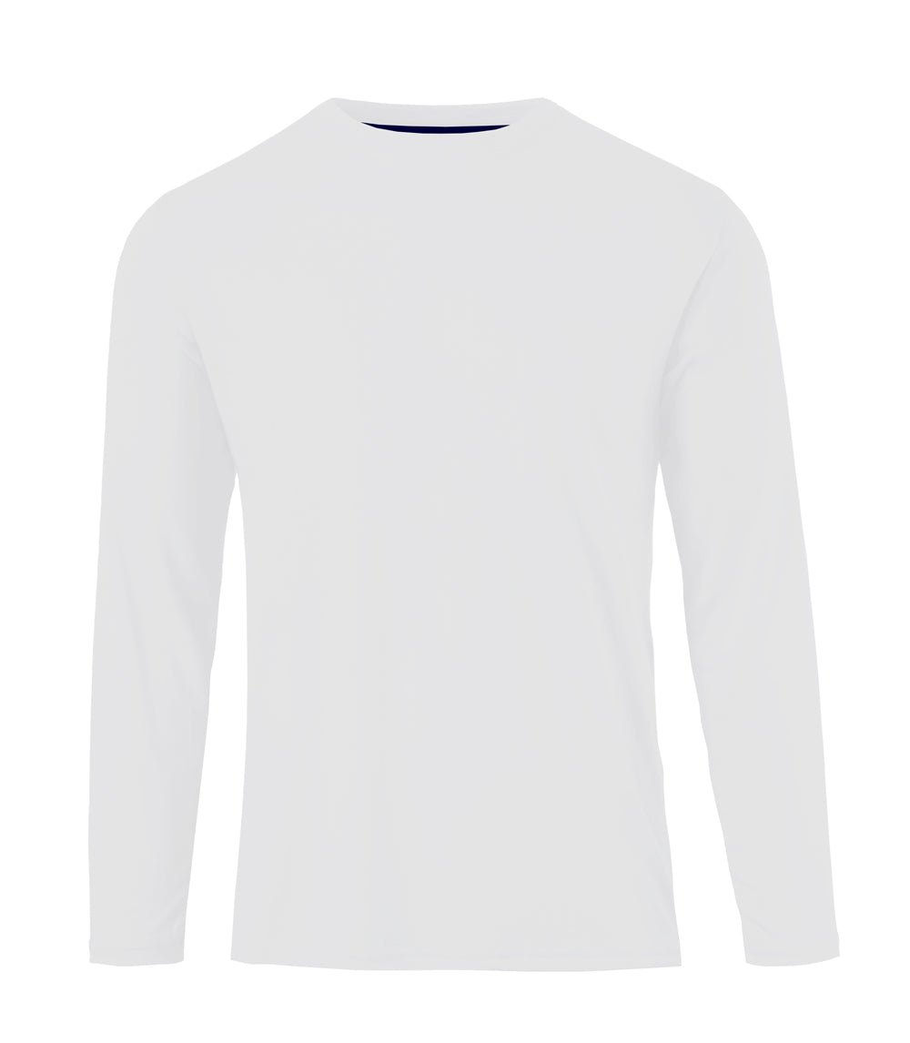 Boys Performance L/S Crew Neck White - 7648588