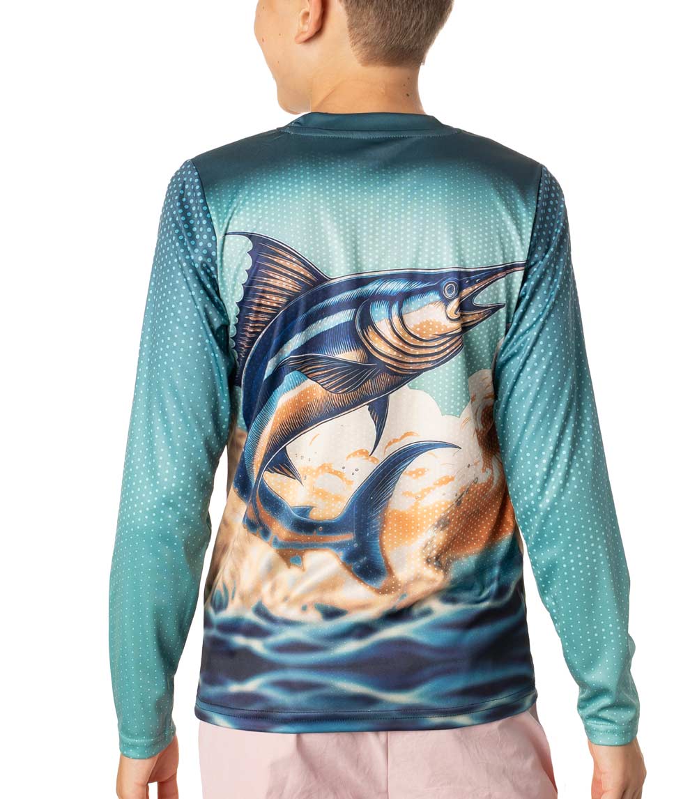 Boys Performance Top Marlin Fish Graphic-7665002