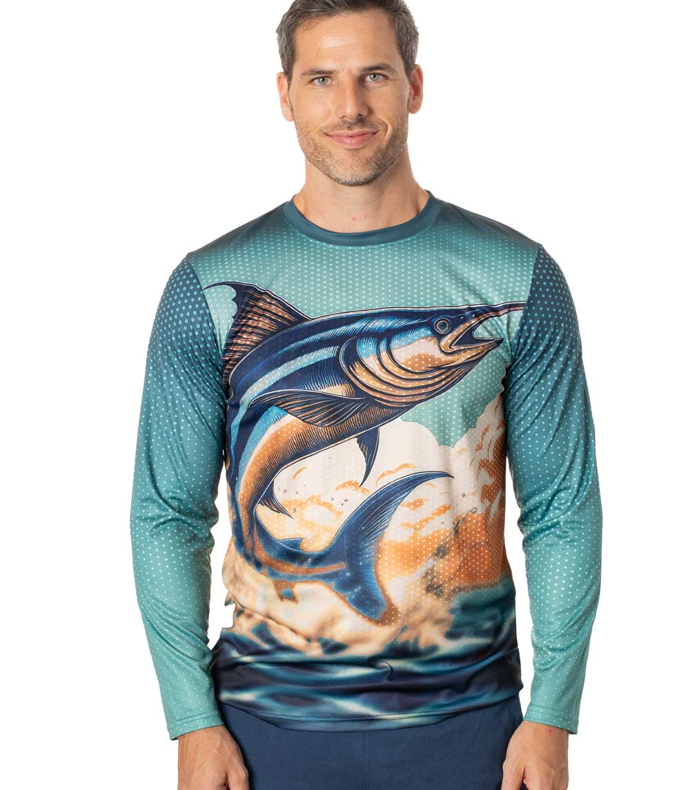 Men Performance L/S Marlin Fish Graphic-7665092 2XL