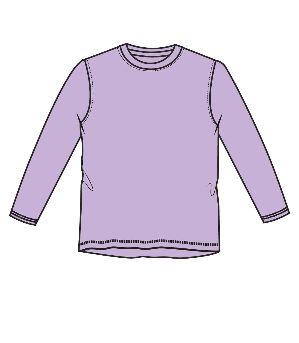 Camiseta de manga larga de alto rendimiento con cuello redondo, color blanco - 7648509