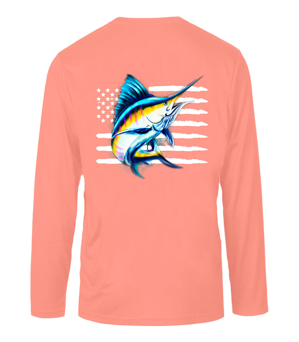 Men Performance Top Marlin Fish Graphic-7686309