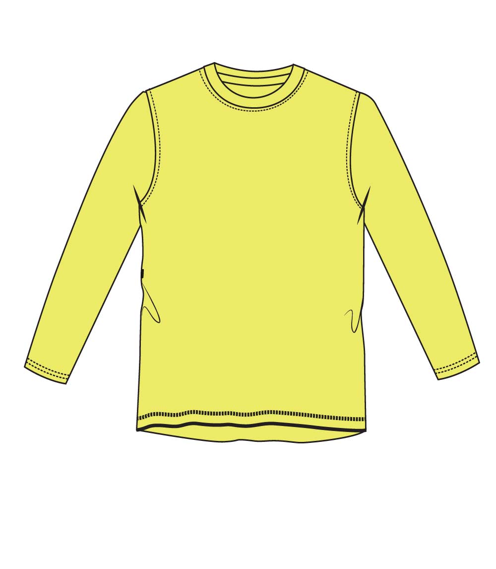 Performance L/S Crew Neck Yellow - 7687109
