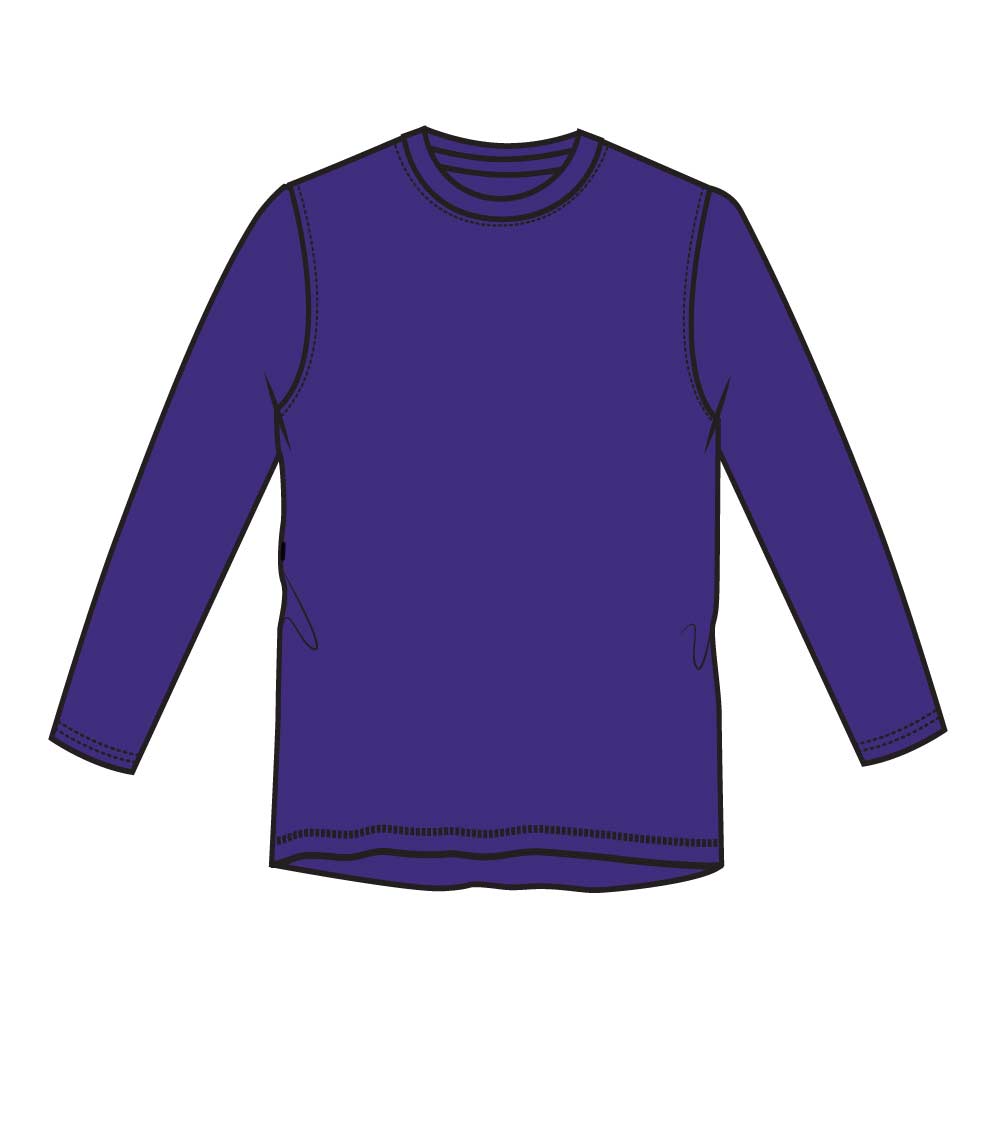 Performance L/S Crew Neck Purple - 7688209