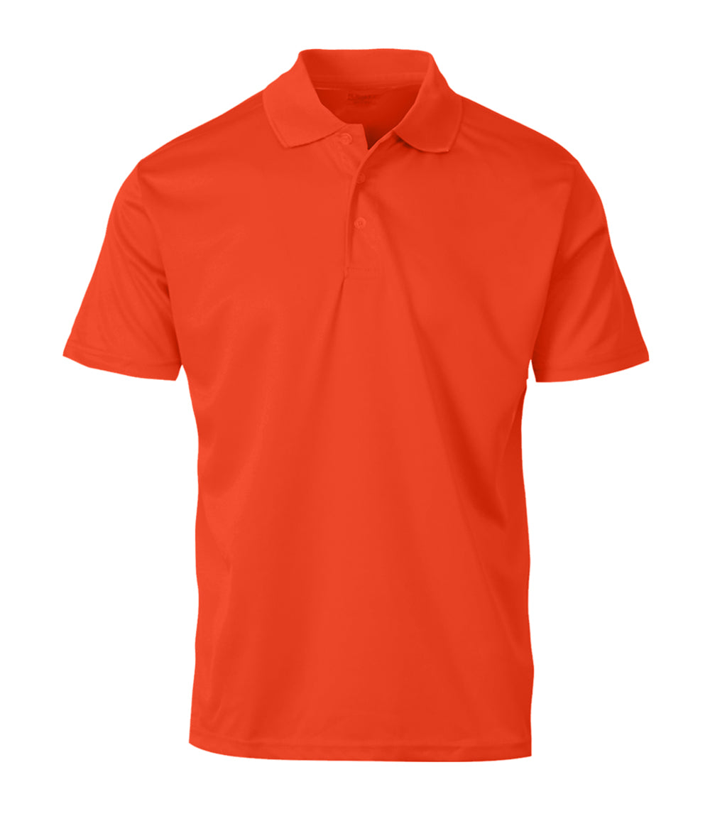 Polo de malla cerrada de alto rendimiento para hombre, color naranja - 7712409