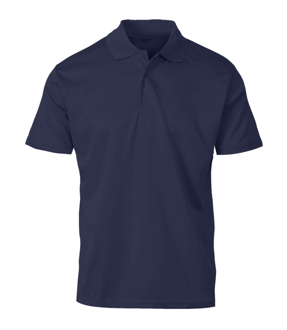 Polo de malla cerrada de alto rendimiento para hombre, azul marino - 7713809