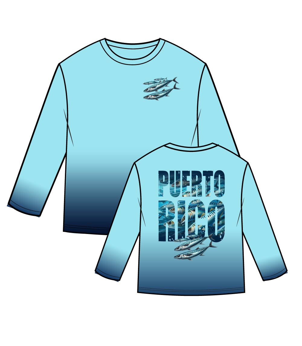 Men Performance L/S Top Puerto Rico Fish Graphic - 7825209