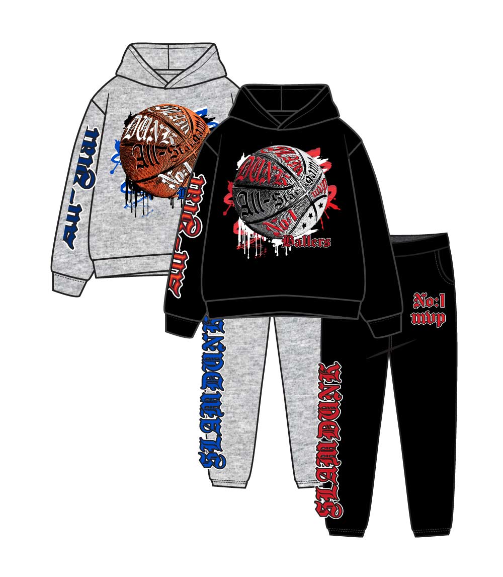 Boys 8-14 All Star Basketball Hoodie & Jogger Set – S1OPE (Style 8157088)