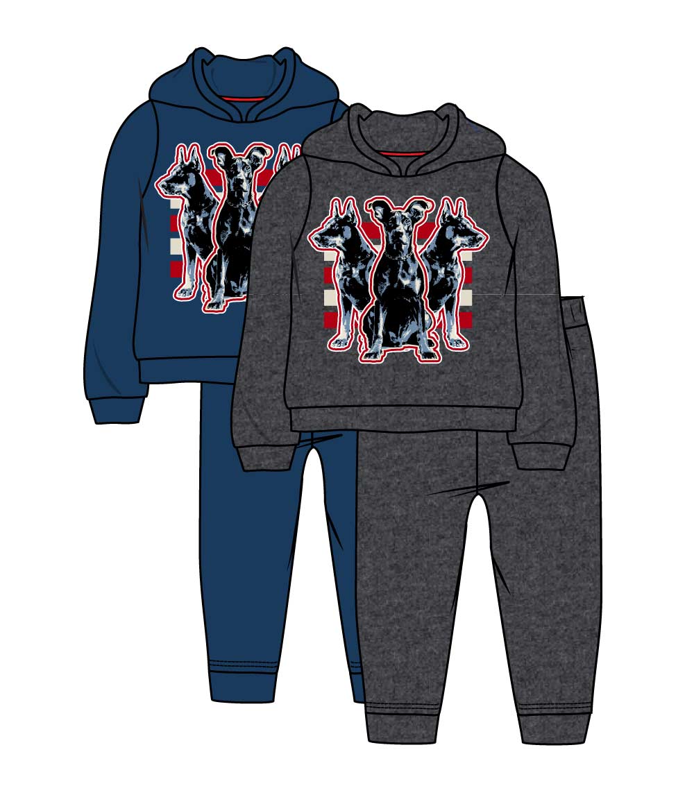 Boys 8-14 Doberman Hoodie & Jogger Set – S1OPE “Big Dog Energy” (Style 8185488)