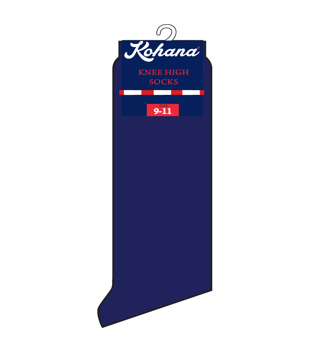 Knee High Socks Navy - Size: 4-6 1/2 - 90313