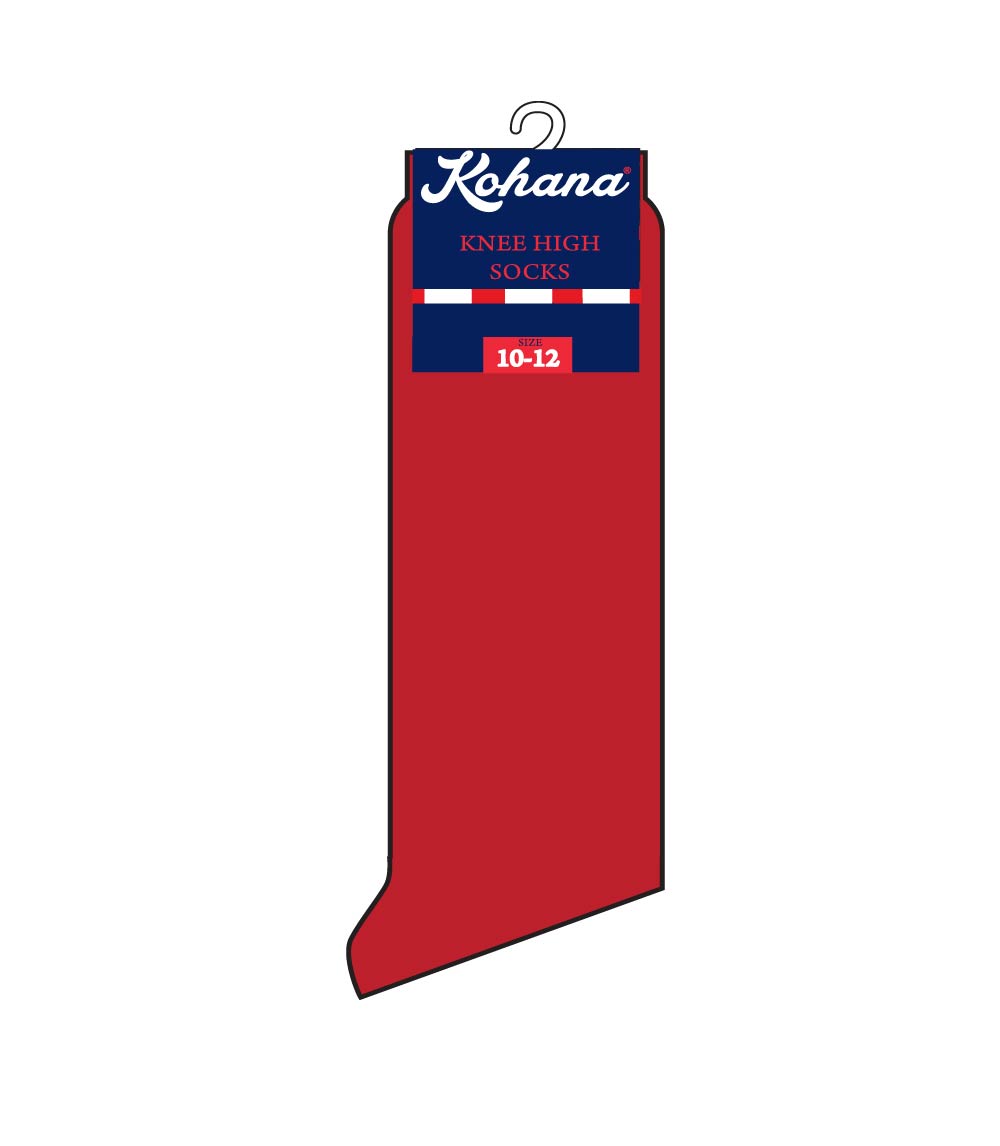 Knee High Socks Red - Size: 6-8 1/2 - 90914