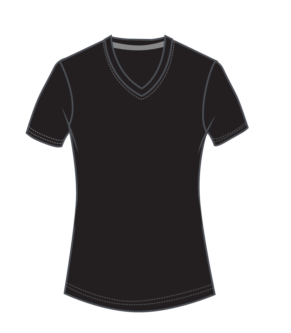 Ladies V-Neck Performance Black - 9290209