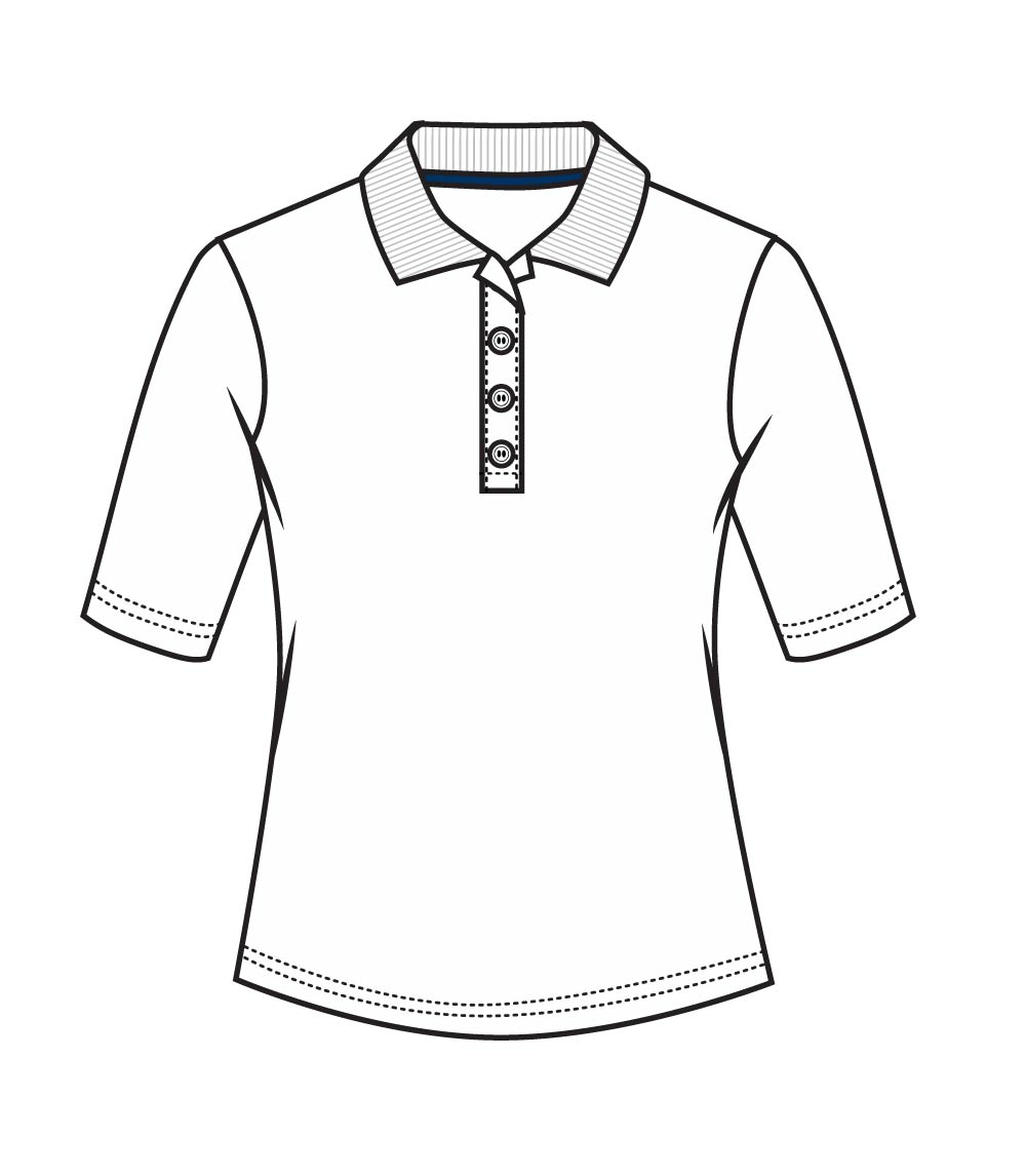 Polo deportivo de manga 3/4 para mujer, blanco - 9306909