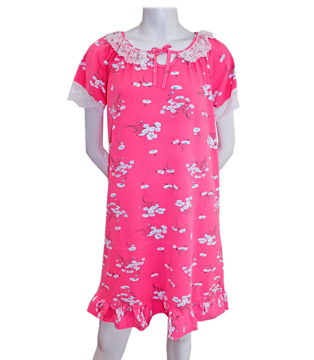 Camisón estampado de manga corta para mujer - PJ4015