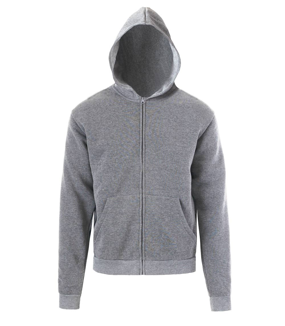 Chaqueta polar con capucha y cremallera frontal para niños de 4 a 7 años, gris jaspeado - 0283504