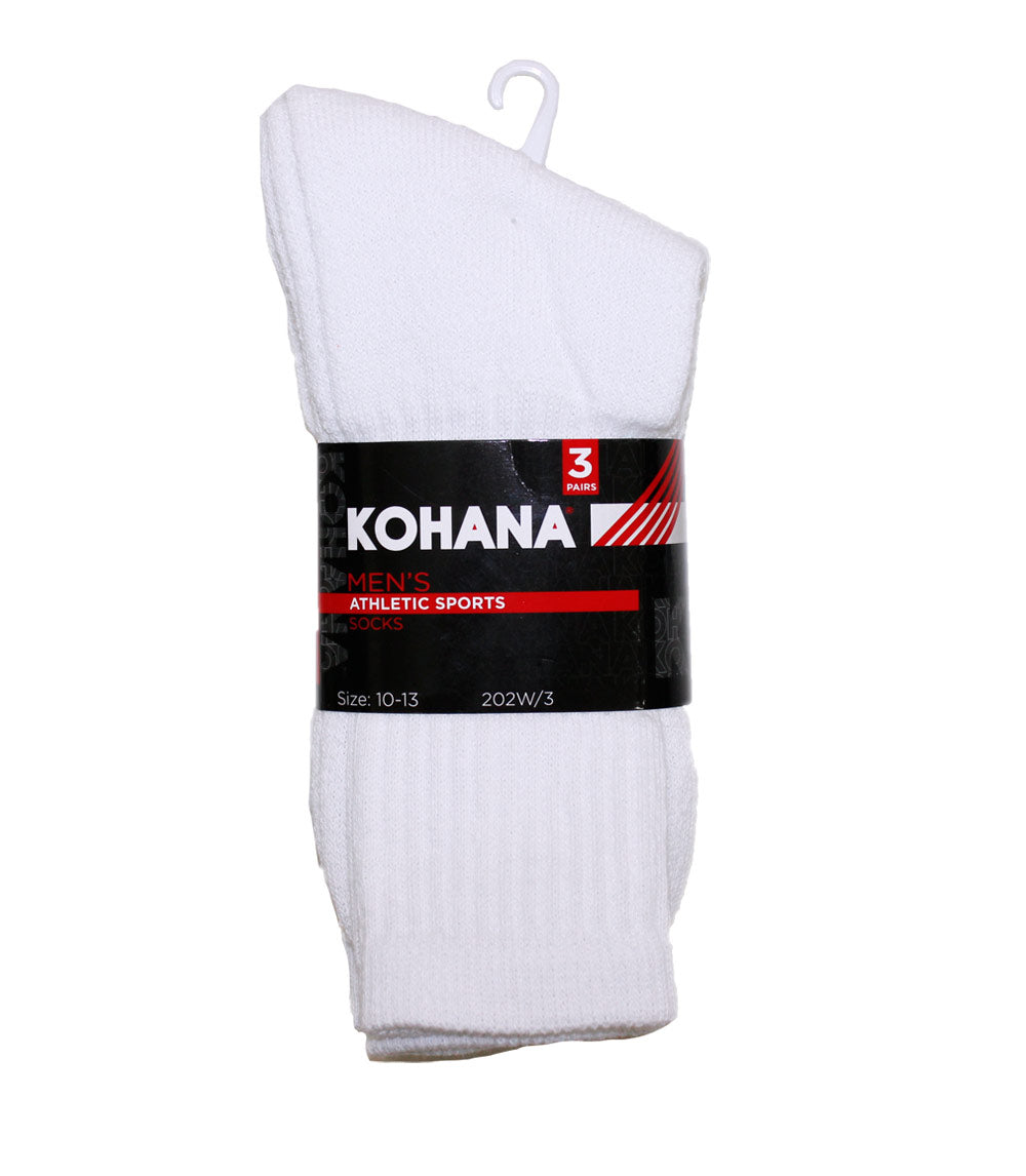 Socks - 10-13 White Crew Socks - 202W-3