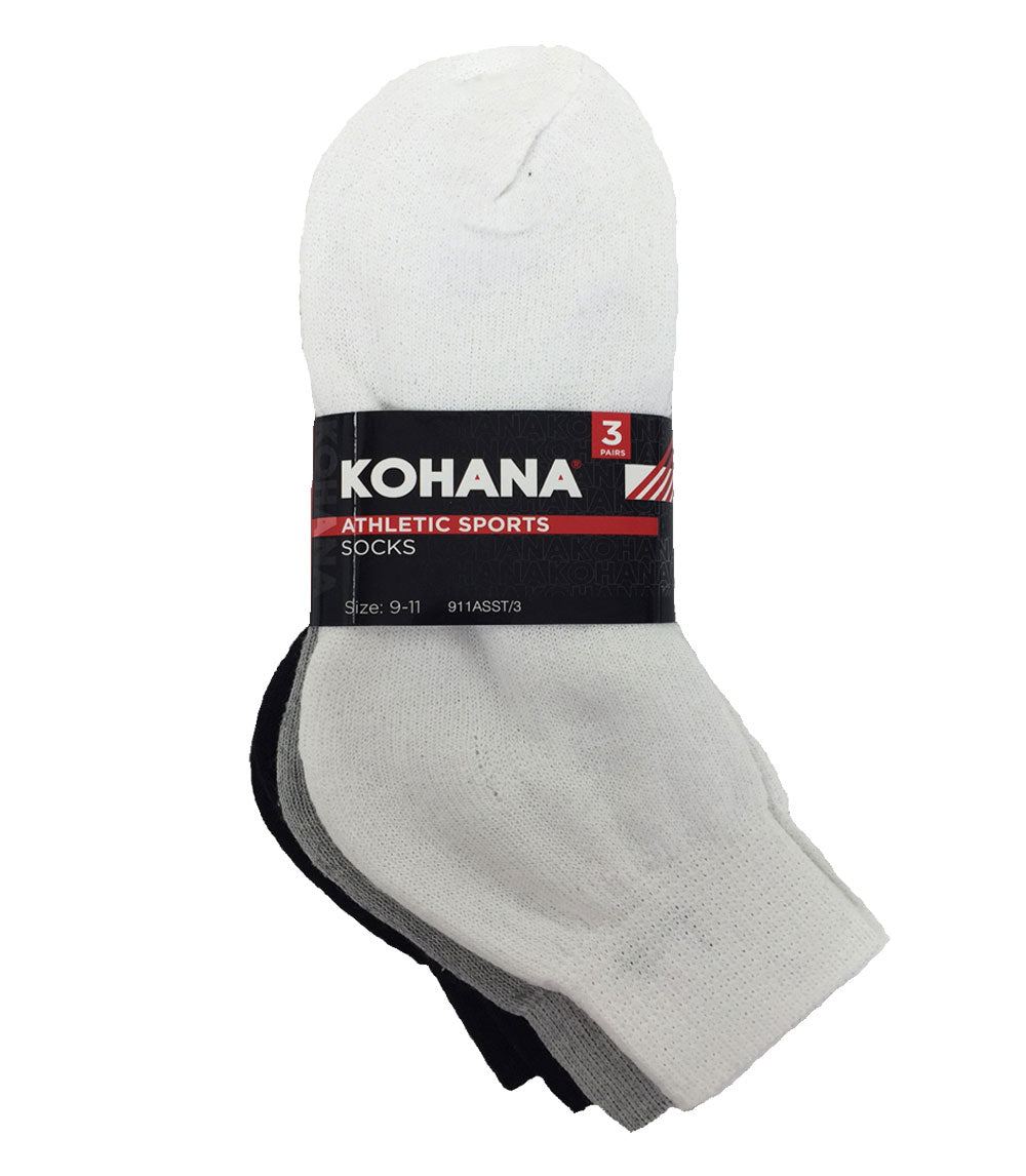 Socks - 10-13 Assorted Ankle Sport Socks - 2450ASST-3