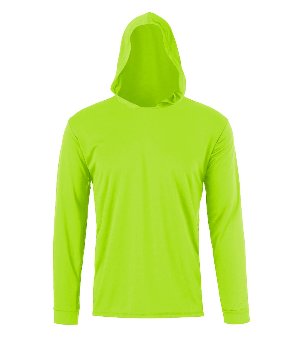 Performance Long Sleeve with Hoodie Neon Green - 7621409