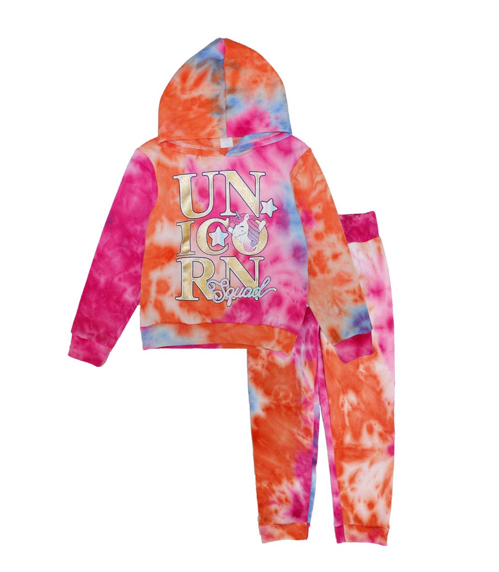 GIRLS PINK Printed Unicorn Foil Jogset-8609802