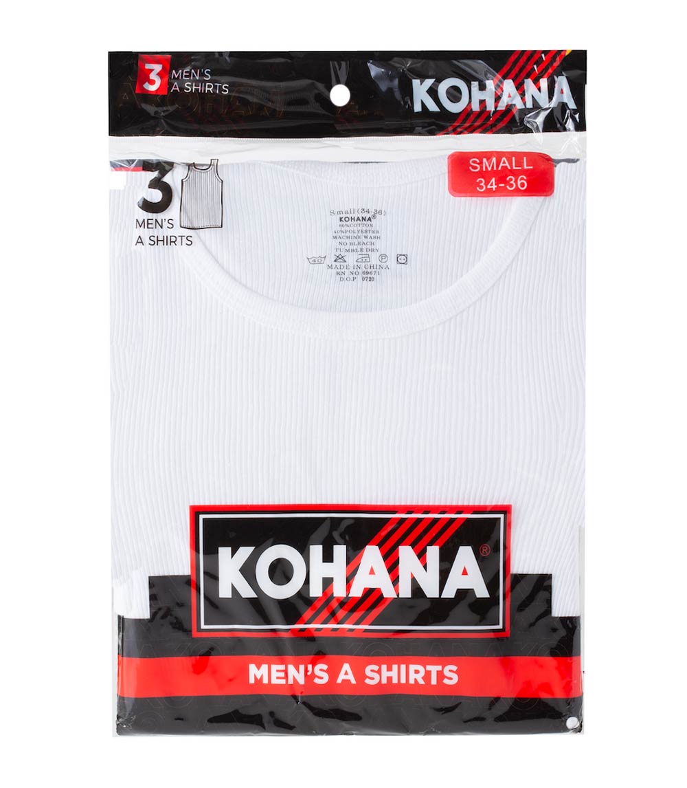 Camiseta de hombre - Paquete de 3, color blanco - 92501