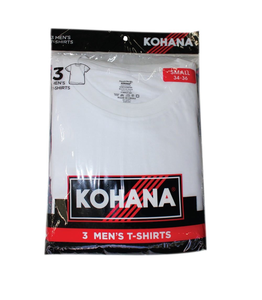 Men's T-Shirt Crew Neck - 3pk White - 92727