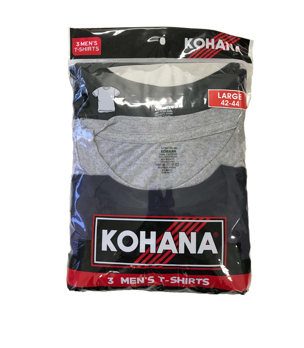 Men's Crew Neck T-Shirt - 3pk Asst - 92830