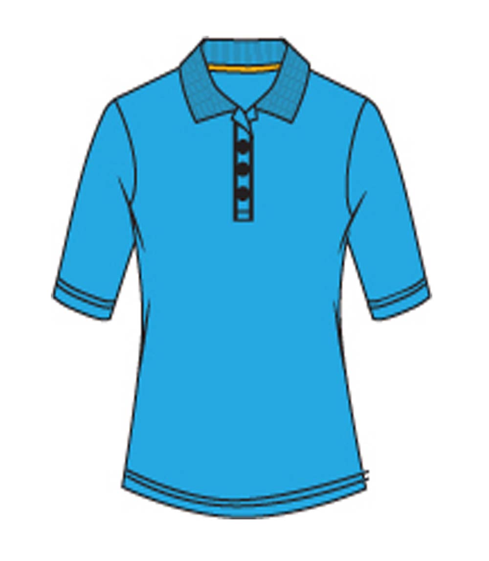 Polo deportivo turquesa de manga 3/4 para mujer - 9392909