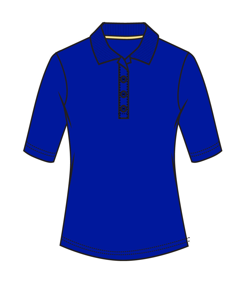 Polo de rendimiento de manga 3/4 para mujer color azul marino - 9393709