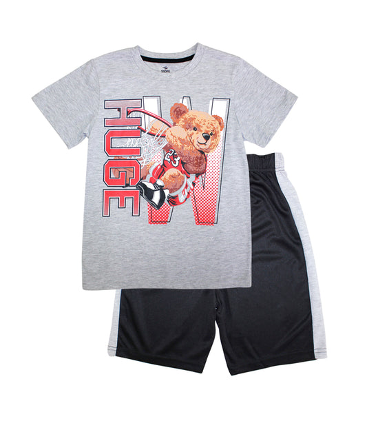 S1OPE Jersey Top Huge Bear Screen Athletic Shorts-1324288