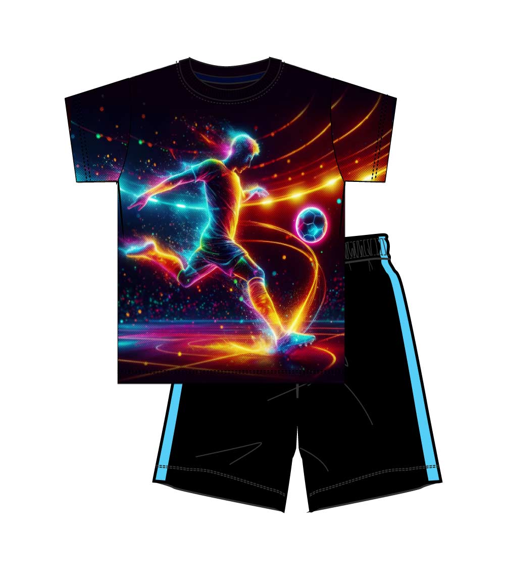 S1OPE Top Soccer Player Screen w Mesh Athletic Shorts-1327288