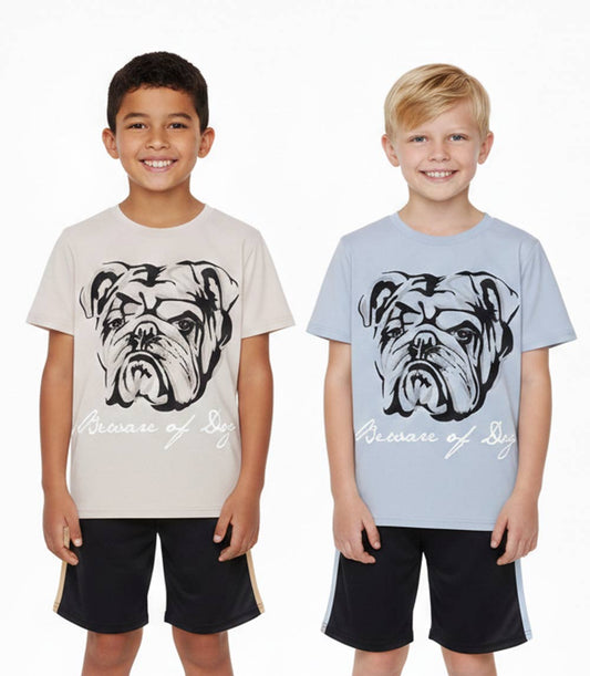 S1OPE Jersey Top Bull Dog Screen Athletic Shorts-1378304