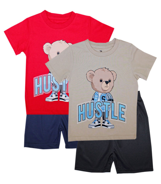 S1OPE Jersey Top Bear Hustle Screen Athletic Shorts-1383788